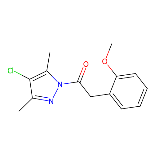 1-(4-Chloro-3,5-dimethylpyrazol-1-yl)-2-(2-methoxyphenyl)ethanone structure
