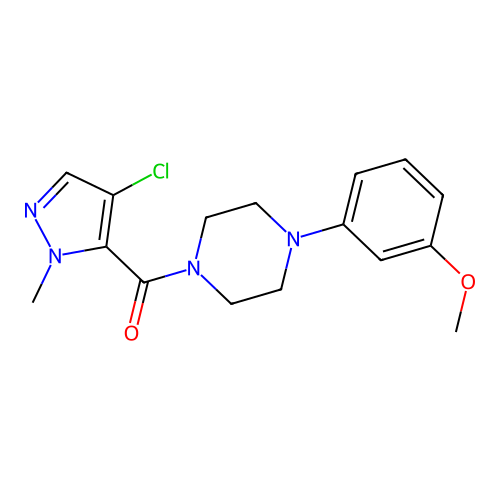 (4-Chloro-2-methylpyrazol-3-yl)-[4-(3-methoxyphenyl)piperazin-1-yl]methanone structure
