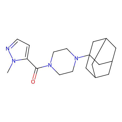 [4-(1-Adamantyl)piperazin-1-yl]-(2-methylpyrazol-3-yl)methanone structure