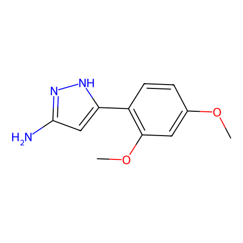 3-(2,4-dimethoxyphenyl)-1H-pyrazol-5-amine structure