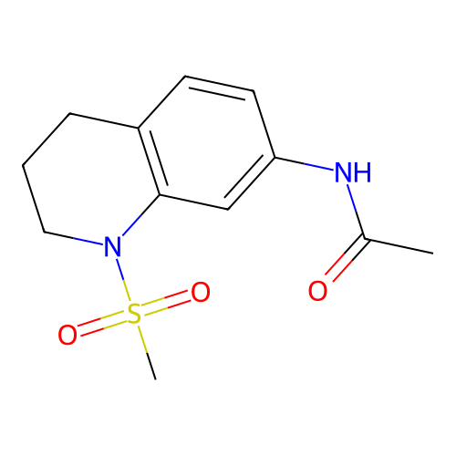 N-(1-methylsulfonyl-3,4-dihydro-2H-quinolin-7-yl)acetamide structure