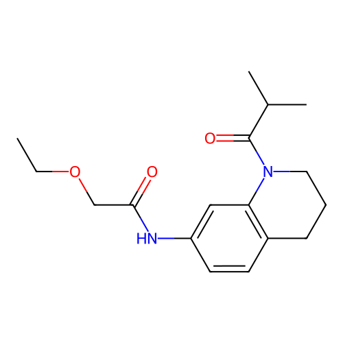 2-ethoxy-N-[1-(2-methylpropanoyl)-3,4-dihydro-2H-quinolin-7-yl]acetamide structure