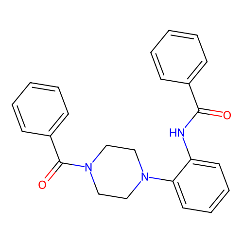 N-[2-(4-benzoylpiperazin-1-yl)phenyl]benzamide structure