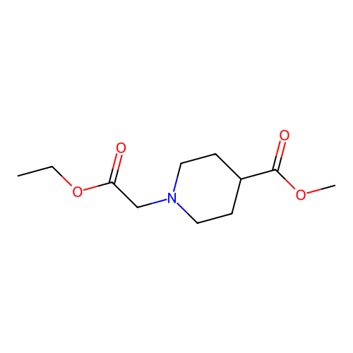 Methyl 1-(2-ethoxy-2-oxoethyl)piperidine-4-carboxylate structure