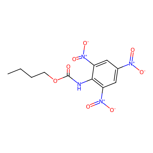 butyl N-(2,4,6-trinitrophenyl)carbamate structure