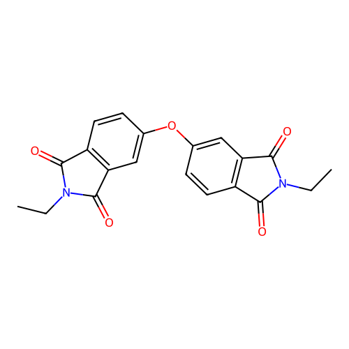 2-Ethyl-5-(2-ethyl-1,3-dioxoisoindol-5-yl)oxyisoindole-1,3-dione structure
