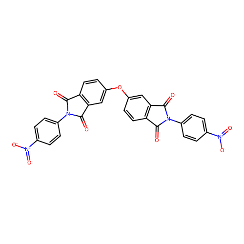 1H-Isoindole-1,3(2H)-dione, 5,5'-oxybis[2-(4-nitrophenyl)- structure