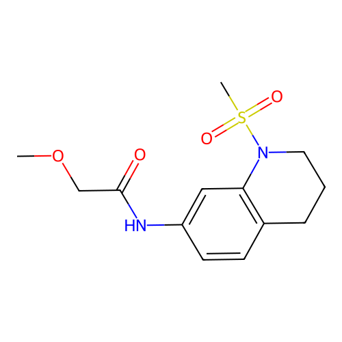 2-methoxy-N-(1-methylsulfonyl-3,4-dihydro-2H-quinolin-7-yl)acetamide structure