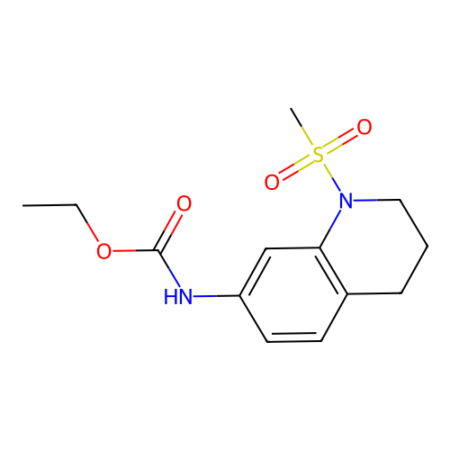 ethyl N-(1-methylsulfonyl-3,4-dihydro-2H-quinolin-7-yl)carbamate structure