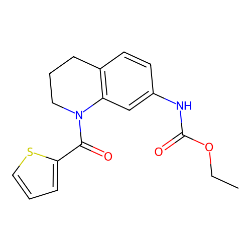 Ethyl (1-(thiophene-2-carbonyl)-1,2,3,4-tetrahydroquinolin-7-yl)carbamate structure