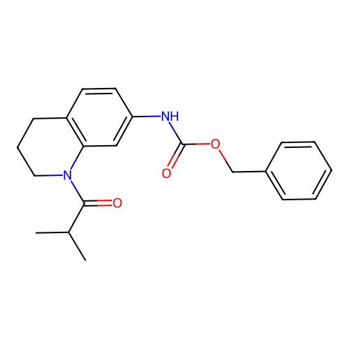 Benzyl (1-isobutyryl-1,2,3,4-tetrahydroquinolin-7-yl)carbamate structure