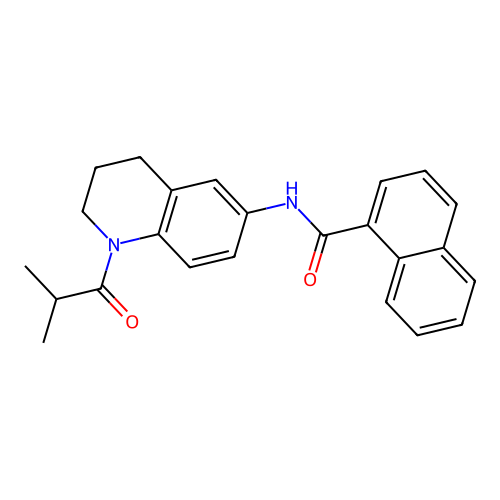N-(1-isobutyryl-1,2,3,4-tetrahydroquinolin-6-yl)-1-naphthamide structure
