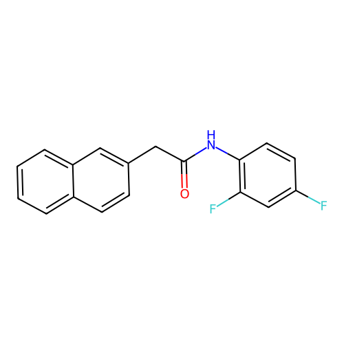 N-(2,4-difluorophenyl)-2-(2-naphthyl)acetamide structure