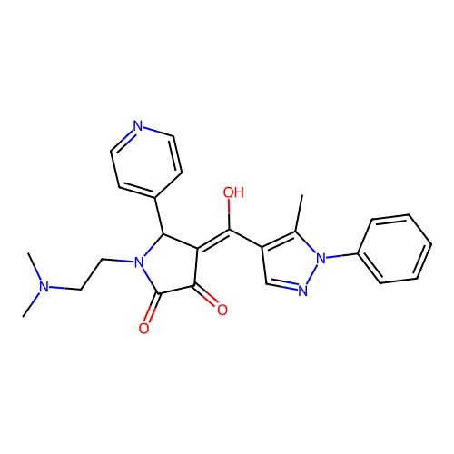 1-(2-(dimethylamino)ethyl)-3-hydroxy-4-(5-methyl-1-phenyl-1H-pyrazole-4-carbonyl)-5-(pyridin-4-yl)-1H-pyrrol-2(5H)-one structure