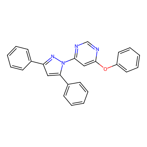 4-(3,5-diphenyl-1H-pyrazol-1-yl)-6-phenoxypyrimidine structure