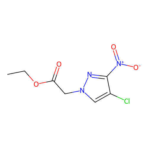 ethyl (4-chloro-3-nitro-1H-pyrazol-1-yl)acetate structure