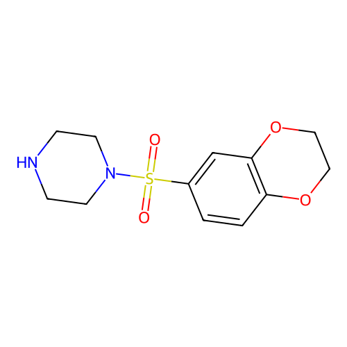 1-(2,3-Dihydro-1,4-benzodioxine-6-sulfonyl)piperazine structure