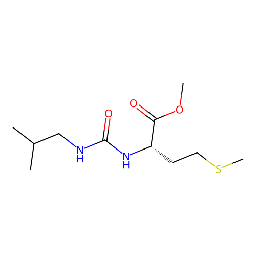 (S)-methyl 2-(3-isobutylureido)-4-(methylthio)butanoate structure