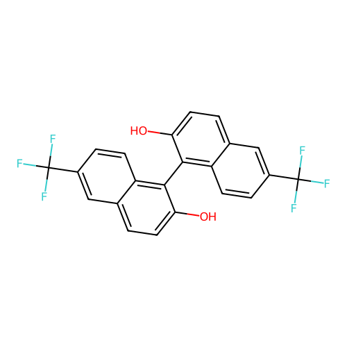 6,6'-Bis(trifluoromethyl)-[1,1'-binaphthalene]-2,2'-diol structure