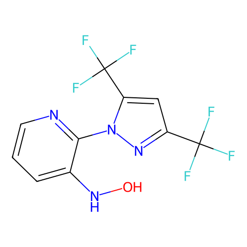 N-{2-[3,5-bis(trifluoromethyl)-1H-pyrazol-1-yl]-3-pyridinyl}hydroxylamine structure