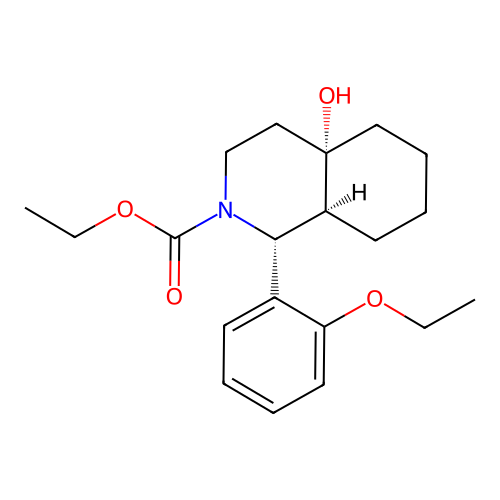 ethyl (1R,4aS,8aS)-1-(2-ethoxyphenyl)-4a-hydroxyoctahydroisoquinoline-2(1H)-carboxylate structure