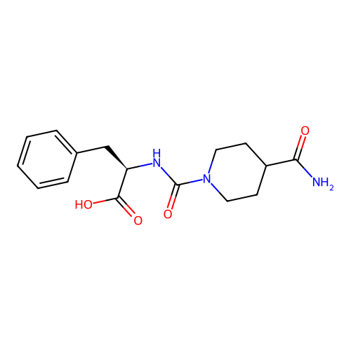 N-[(4-carbamoylpiperidin-1-yl)carbonyl]-D-phenylalanine structure
