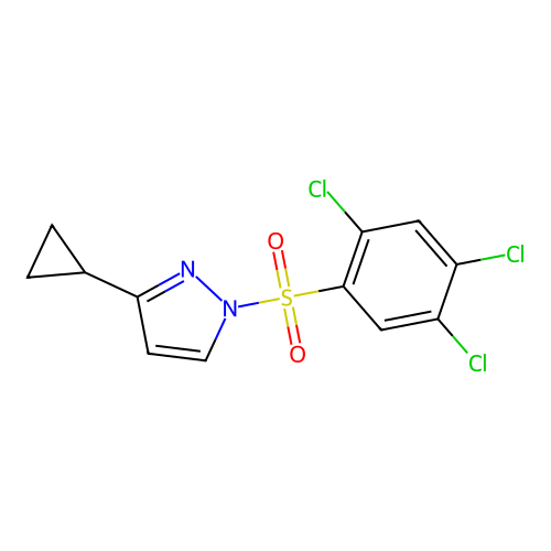 3-cyclopropyl-1-[(2,4,5-trichlorophenyl)sulfonyl]-1H-pyrazole structure