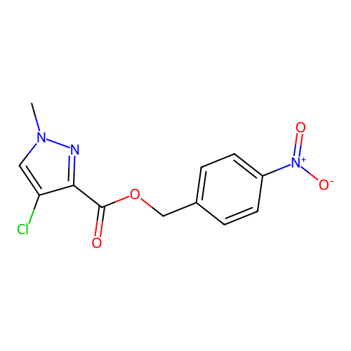 4-nitrobenzyl 4-chloro-1-methyl-1H-pyrazole-3-carboxylate structure