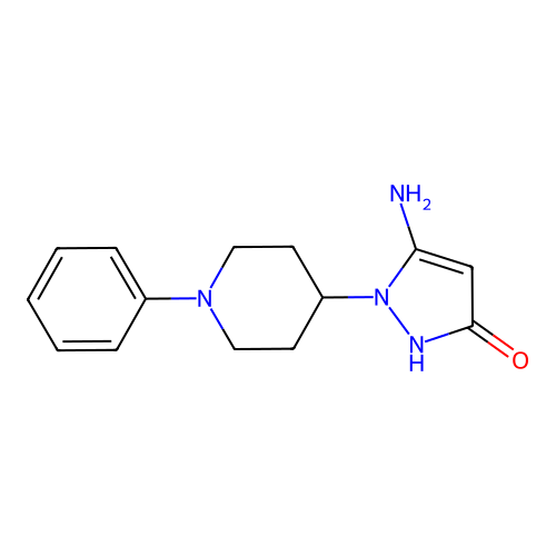 5-Amino-1-(1-phenyl-piperidin-4-yl)-1H-pyrazol-3-ol structure