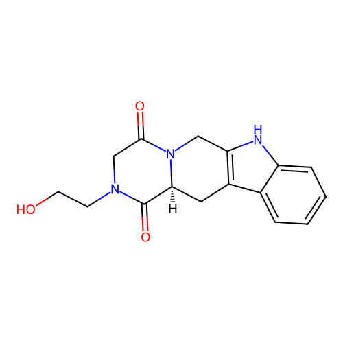 (12aS)-2-(2-hydroxyethyl)-2,3,6,7,12,12a-hexahydropyrazino[1',2':1,6]pyrido[3,4-b]indole-1,4-dione structure
