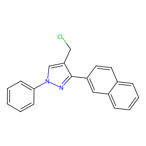 4-(chloromethyl)-3-(2-naphthyl)-1-phenyl-1H-pyrazole structure