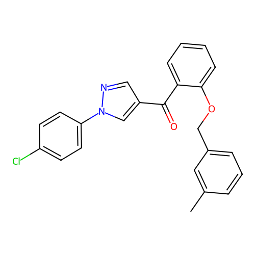 [1-(4-chlorophenyl)-1H-pyrazol-4-yl]{2-[(3-methylbenzyl)oxy]phenyl}methanone structure