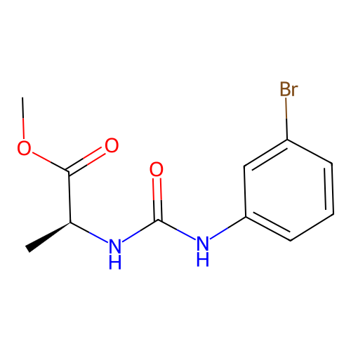 (S)-2-[3-(3-Bromo-phenyl)-ureido]-propionic acid methyl ester structure
