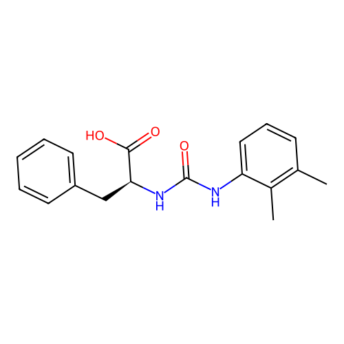 N-[(2,3-dimethylphenyl)carbamoyl]-L-phenylalanine structure