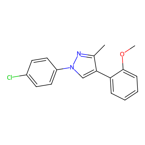 1-(4-chlorophenyl)-4-(2-methoxyphenyl)-3-methyl-1H-pyrazole structure