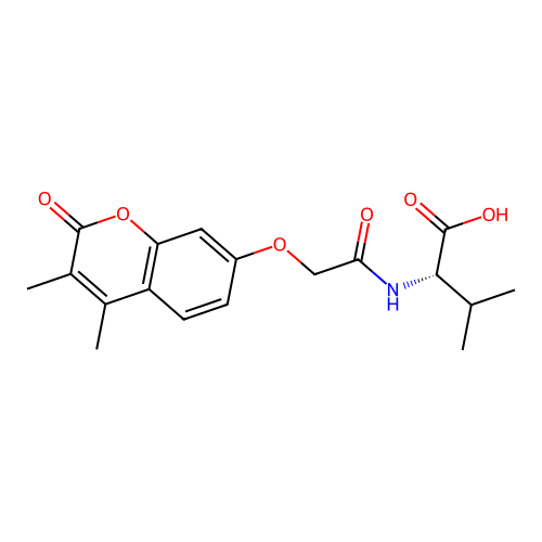 (2-((4,8-Dimethyl-2-oxo-2H-chromen-7-yl)oxy)acetyl)-L-valine structure