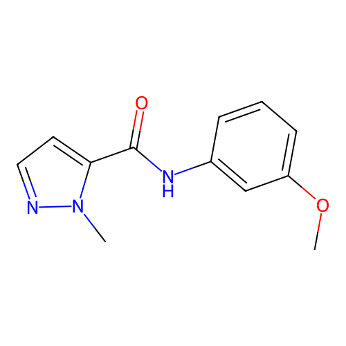 N-(3-Methoxyphenyl)-1-methyl-1H-pyrazole-5-carboxamide structure