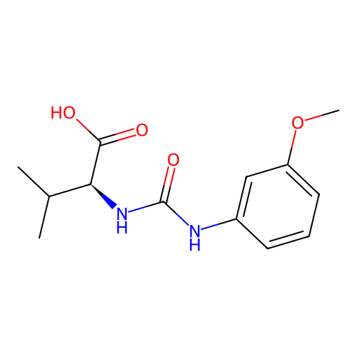 N-[(3-methoxyphenyl)carbamoyl]-L-valine structure