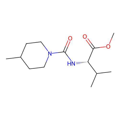 methyl (2S)-3-methyl-2-[(4-methylpiperidine-1-carbonyl)amino]butanoate structure
