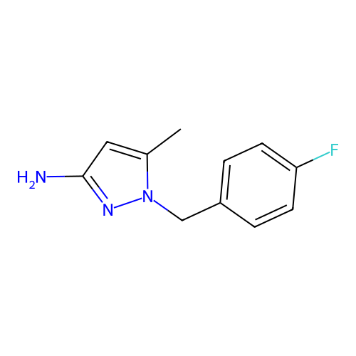 1-(4-Fluoro-benzyl)-5-methyl-1H-pyrazol-3-ylamine structure