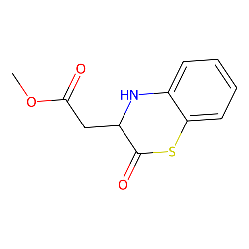 (2-Oxo-3,4-dihydro-2H-benzo[1,4]thiazin-3-yl)-acetic acid methyl ester structure