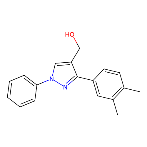 [3-(3,4-dimethylphenyl)-1-phenyl-1H-pyrazol-4-yl]methanol structure
