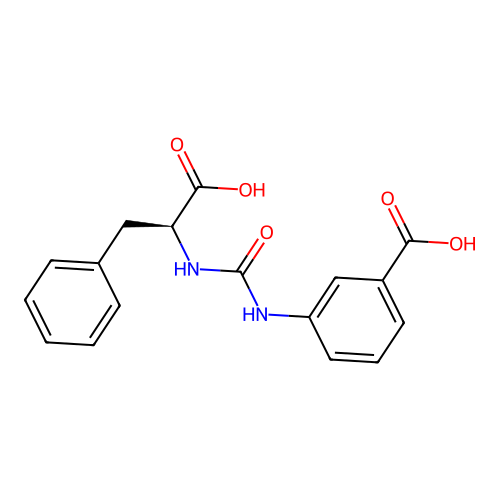 N-[(3-carboxyphenyl)carbamoyl]-L-phenylalanine structure