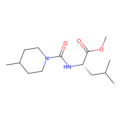 (S)-methyl 4-methyl-2-(4-methylpiperidine-1-carboxamido)pentanoate structure