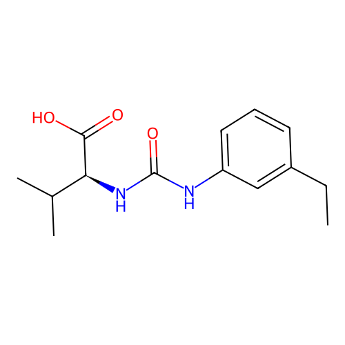 N-[(3-ethylphenyl)carbamoyl]-L-valine structure