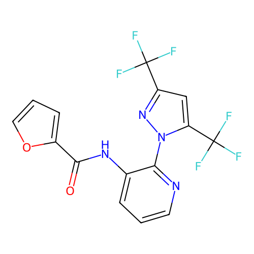 N-{2-[3,5-bis(trifluoromethyl)-1H-pyrazol-1-yl]-3-pyridinyl}-2-furamide structure