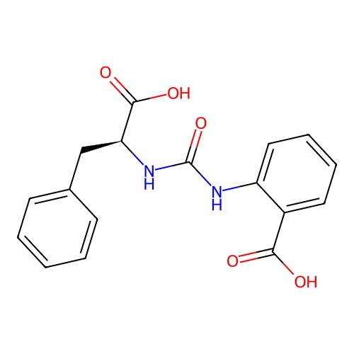 N-[(2-carboxyphenyl)carbamoyl]-L-phenylalanine structure