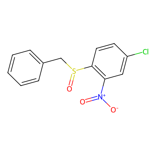 Benzyl(4-chloro-2-nitrophenyl)oxo-lambda~4~-sulfane structure