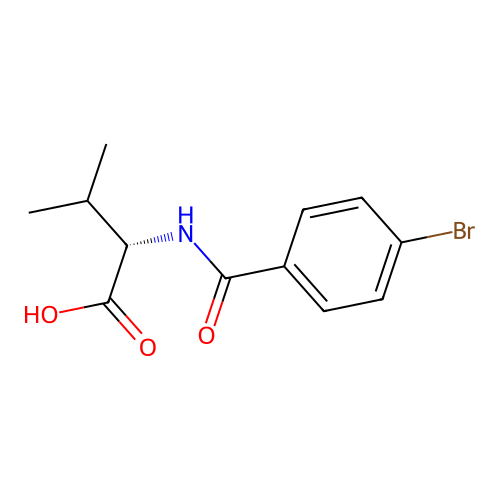 (2S)-2-[(4-bromophenyl)formamido]-3-methylbutanoic acid structure