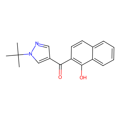 [1-(tert-butyl)-1H-pyrazol-4-yl](1-hydroxy-2-naphthyl)methanone structure